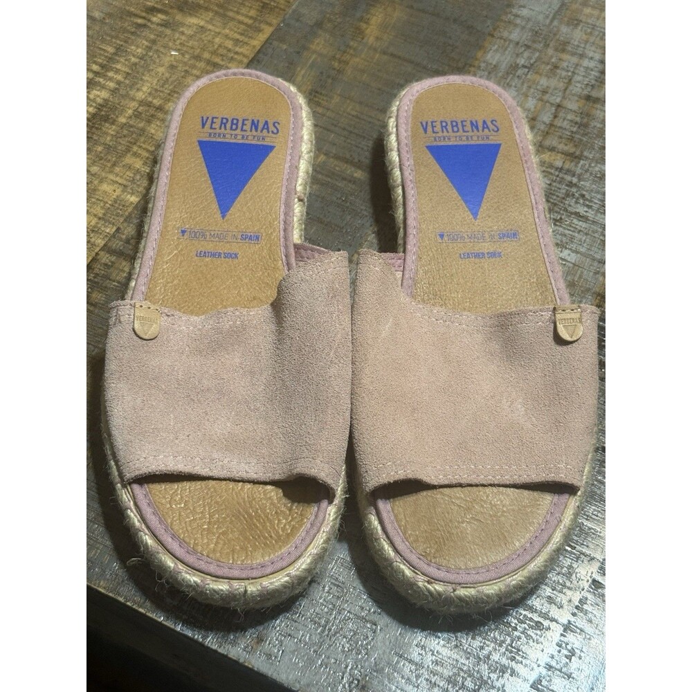 Women’s Verbenas Carmen Slides Pink Suede Sandals Size 6